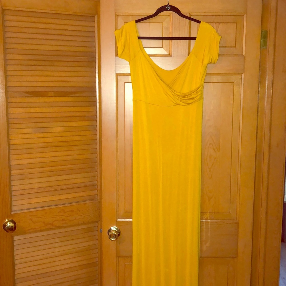 Off the shoulder jersey dress